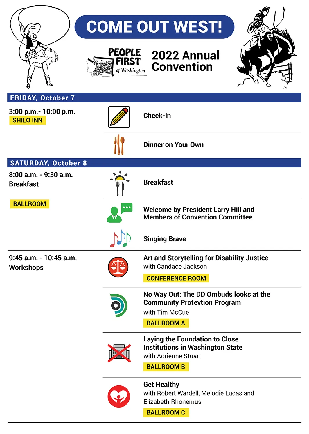 This link opens the complete convention schedule PDF which allows you view and print if desired. 